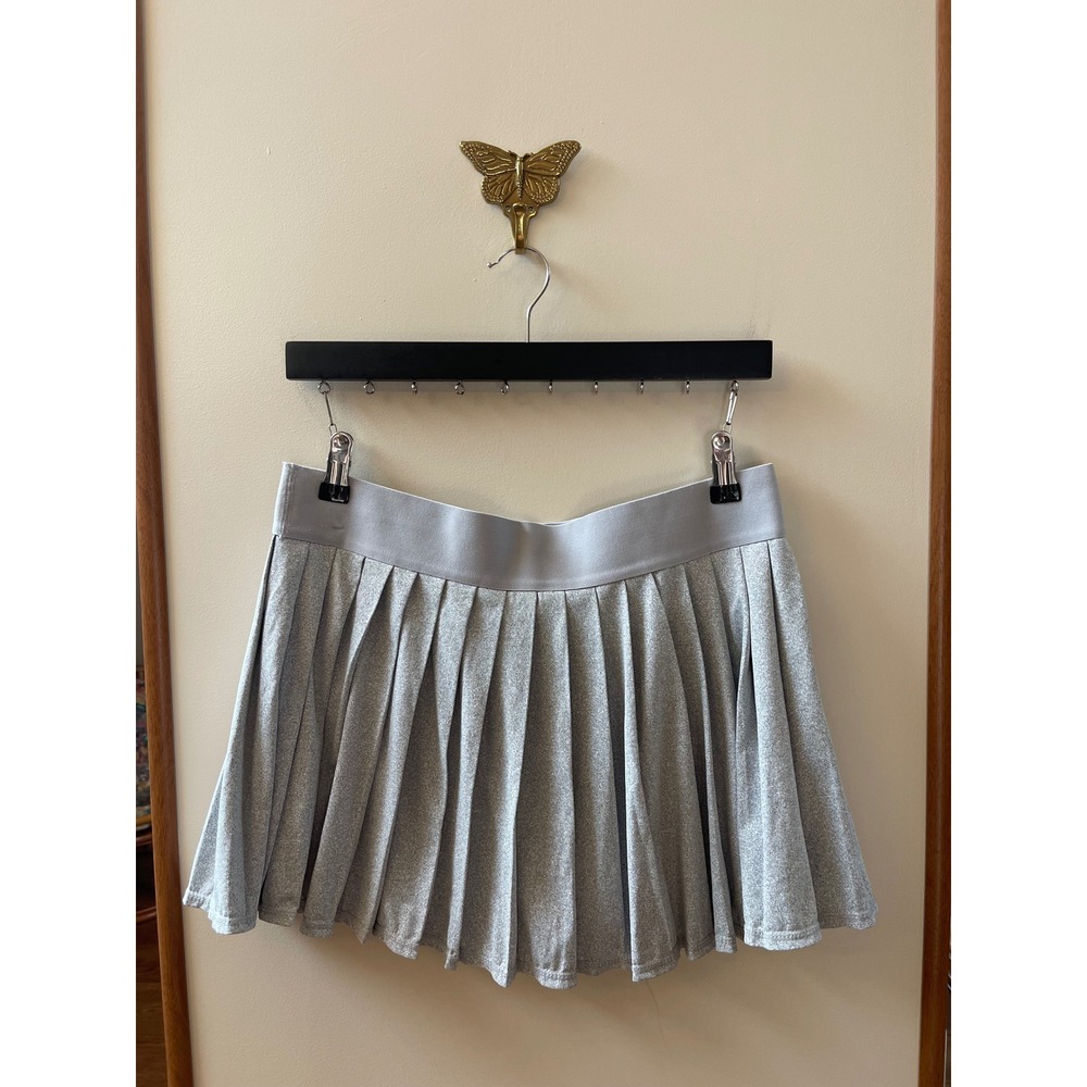 Unbranded Pleated Skort Kids M Gray Athletic Tennis Golf Skirt
